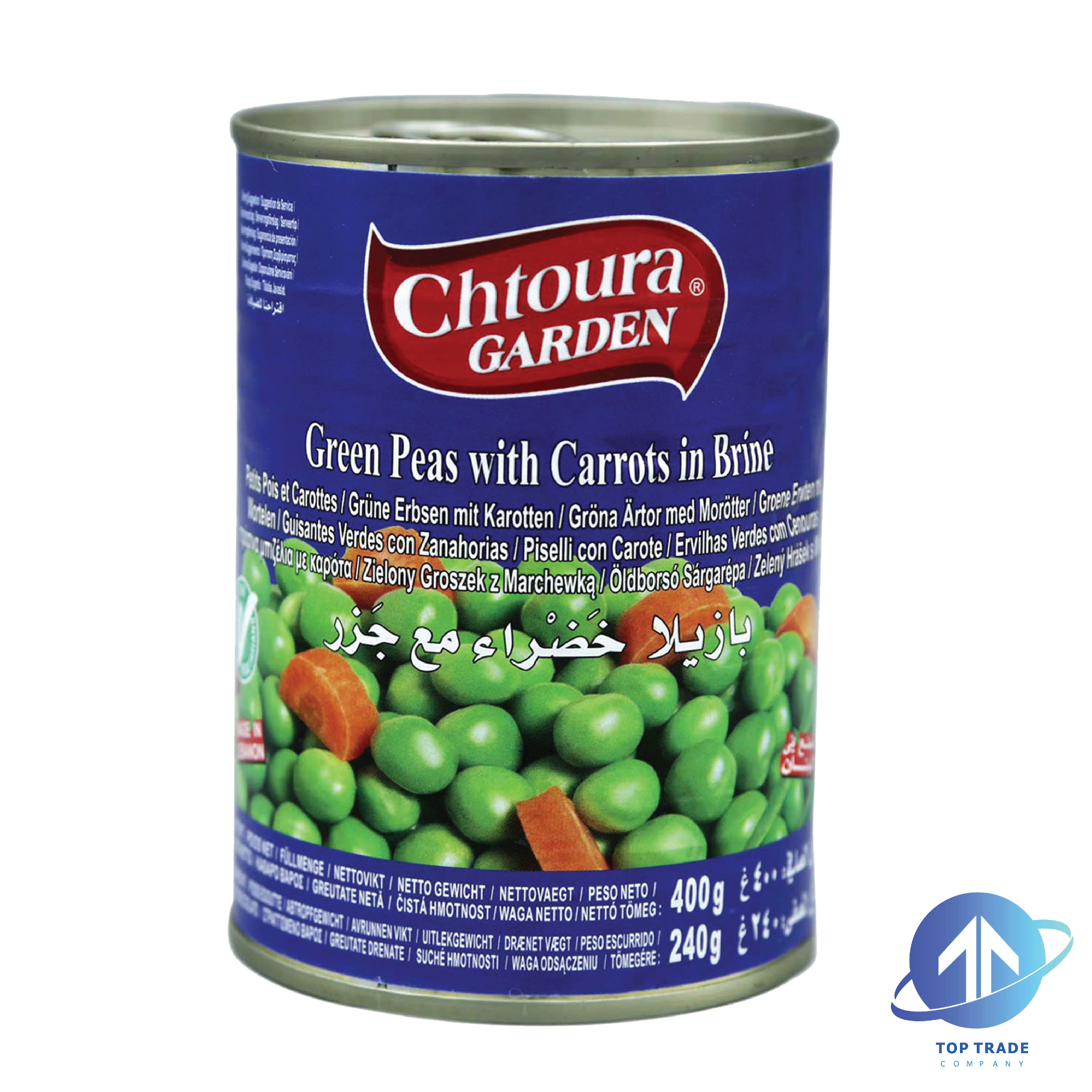 Chtoura Garden Green Peas with Carottes in Brine 400gr